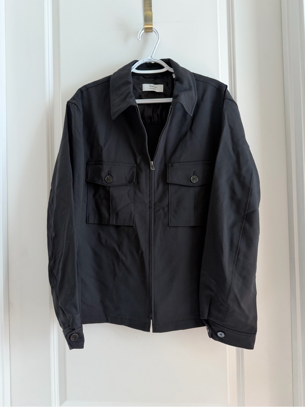 Theory Black Military-Style Zip Jacket